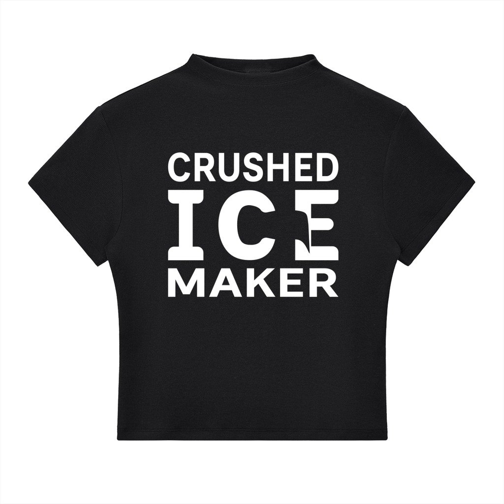 "Crushed Ice Maker" Essential Mock Neck T - Slim Fit