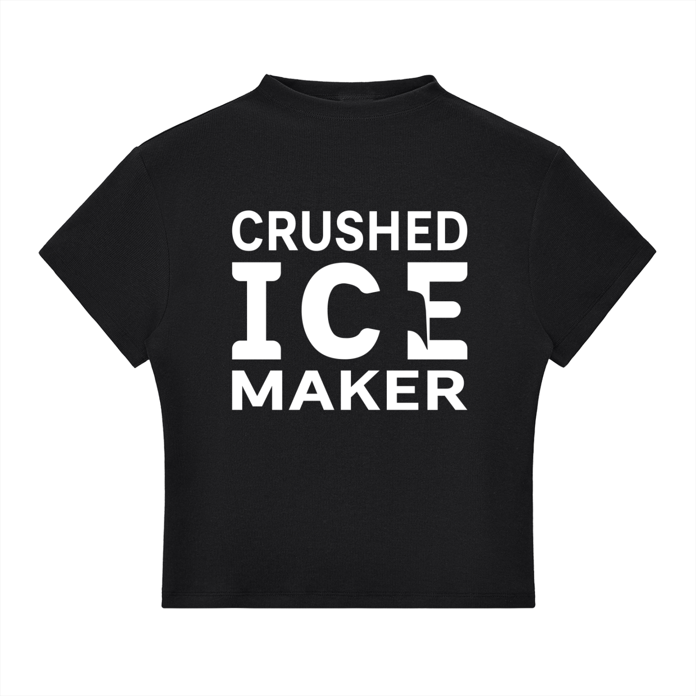 "Crushed Ice Maker" Essential Mock Neck T - Slim Fit