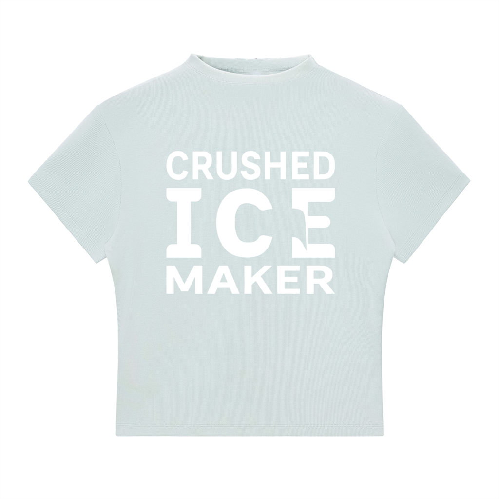 "Crushed Ice Maker" Essential Mock Neck T - Slim Fit