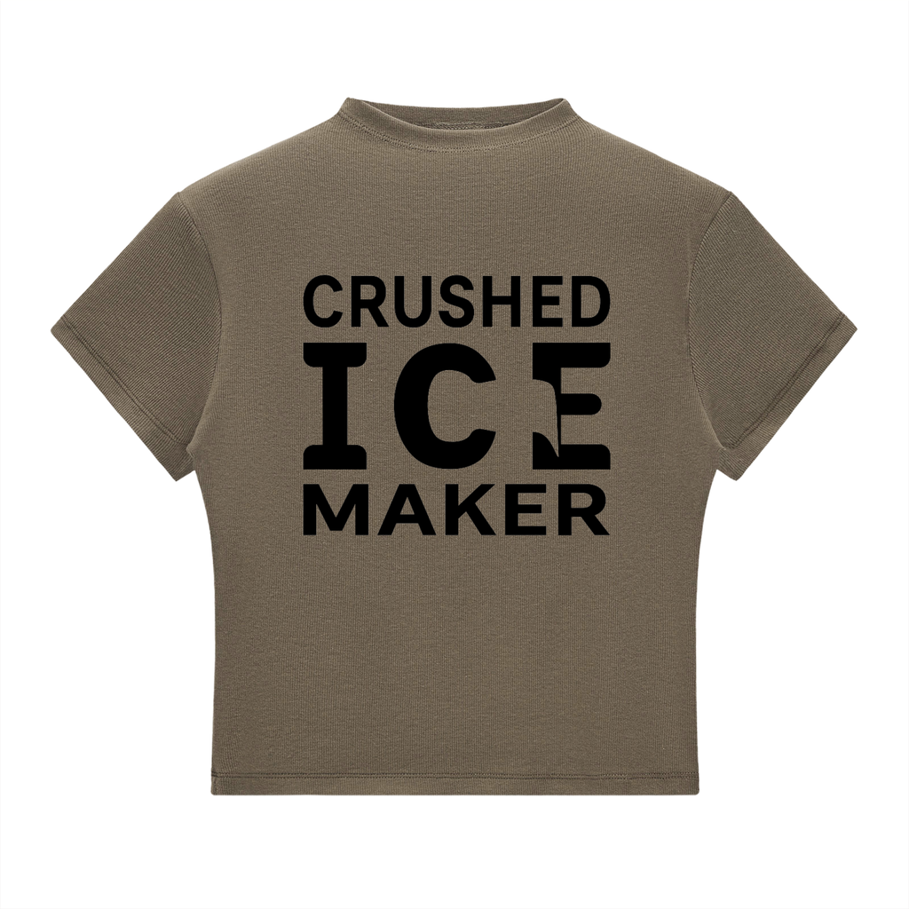 "Crushed Ice Maker" Essential Mock Neck T - Slim Fit