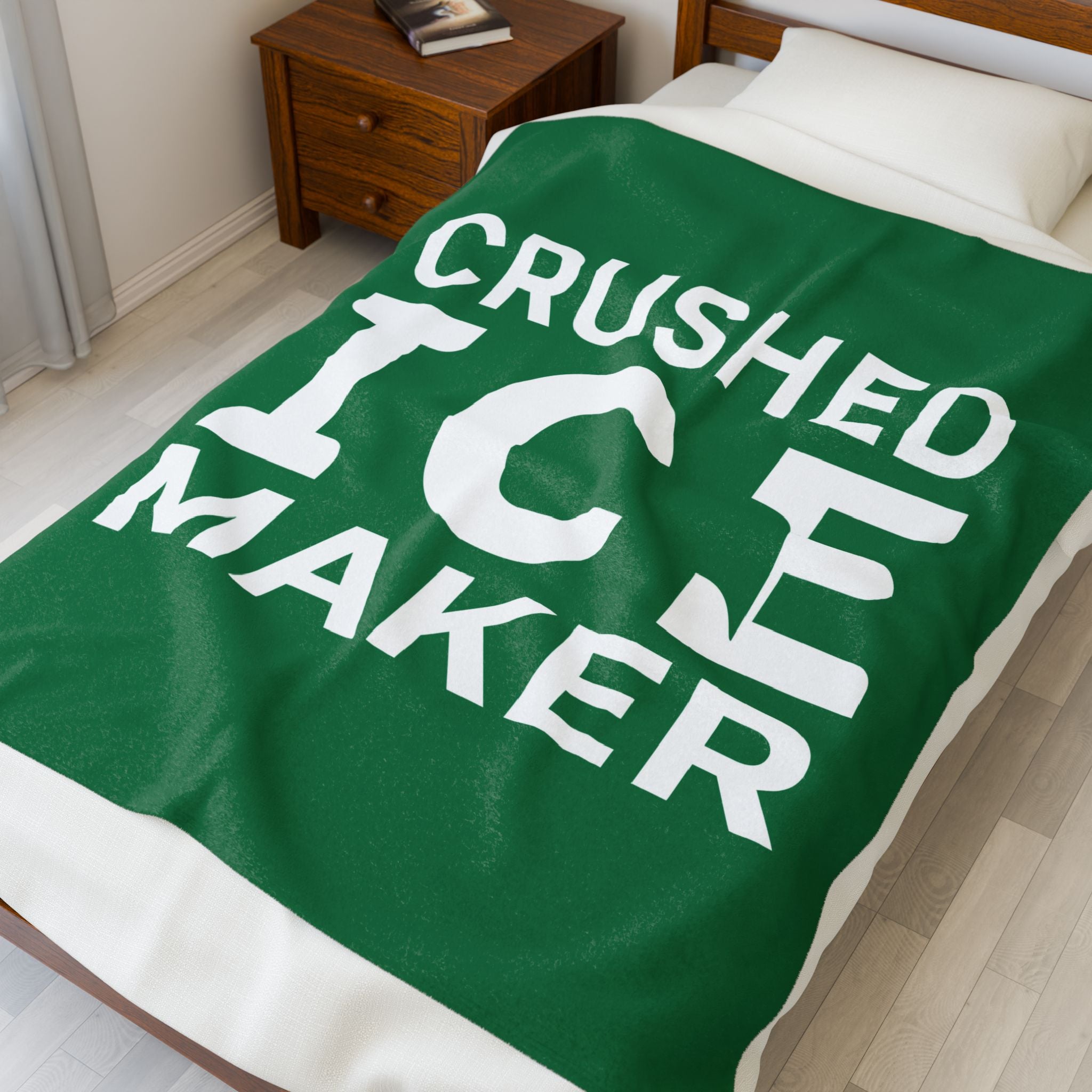 "Crushed Ice Maker" Velveteen Plush Blanket