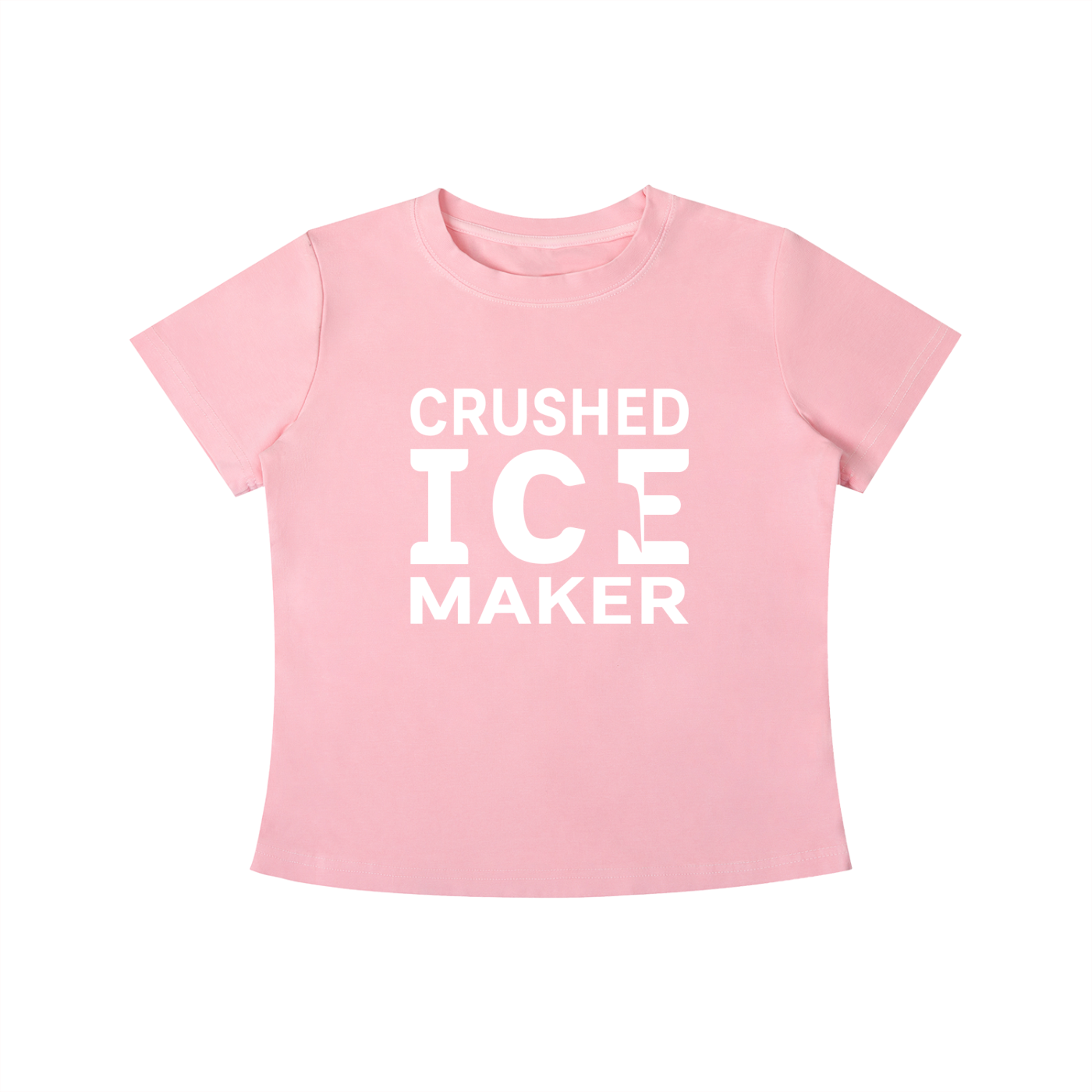 "Crushed Ice Maker" Vintage Wash Slim Fit T
