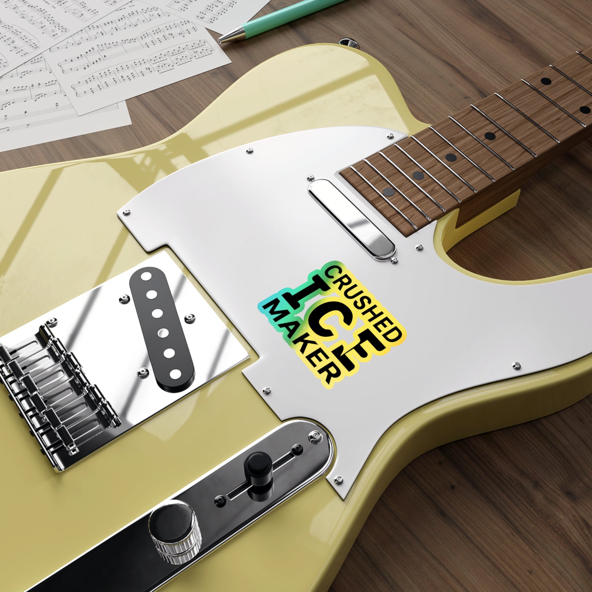 "Crushed Ice Maker" Holographic Die-cut Sticker