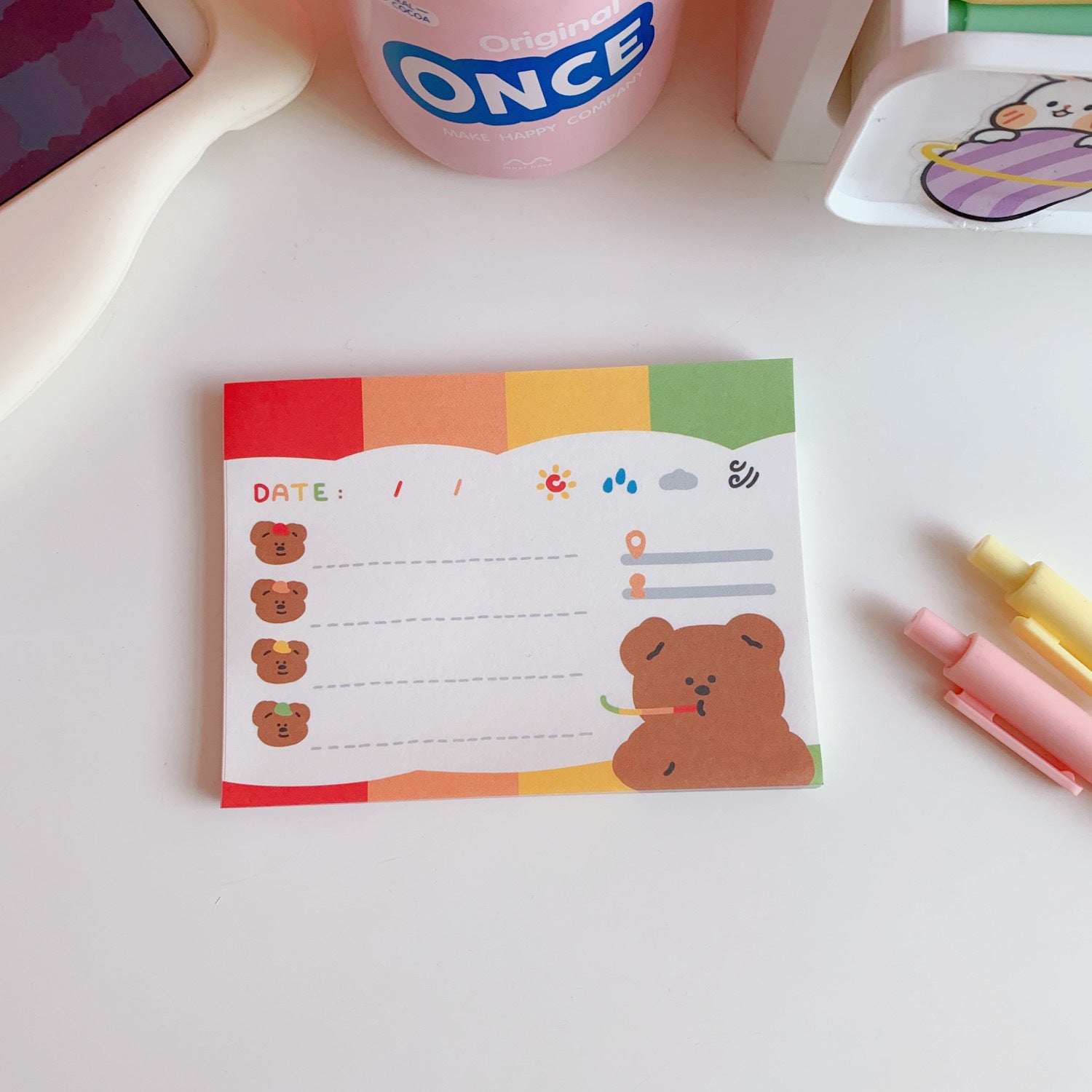 Kawaii Bear Note Pad