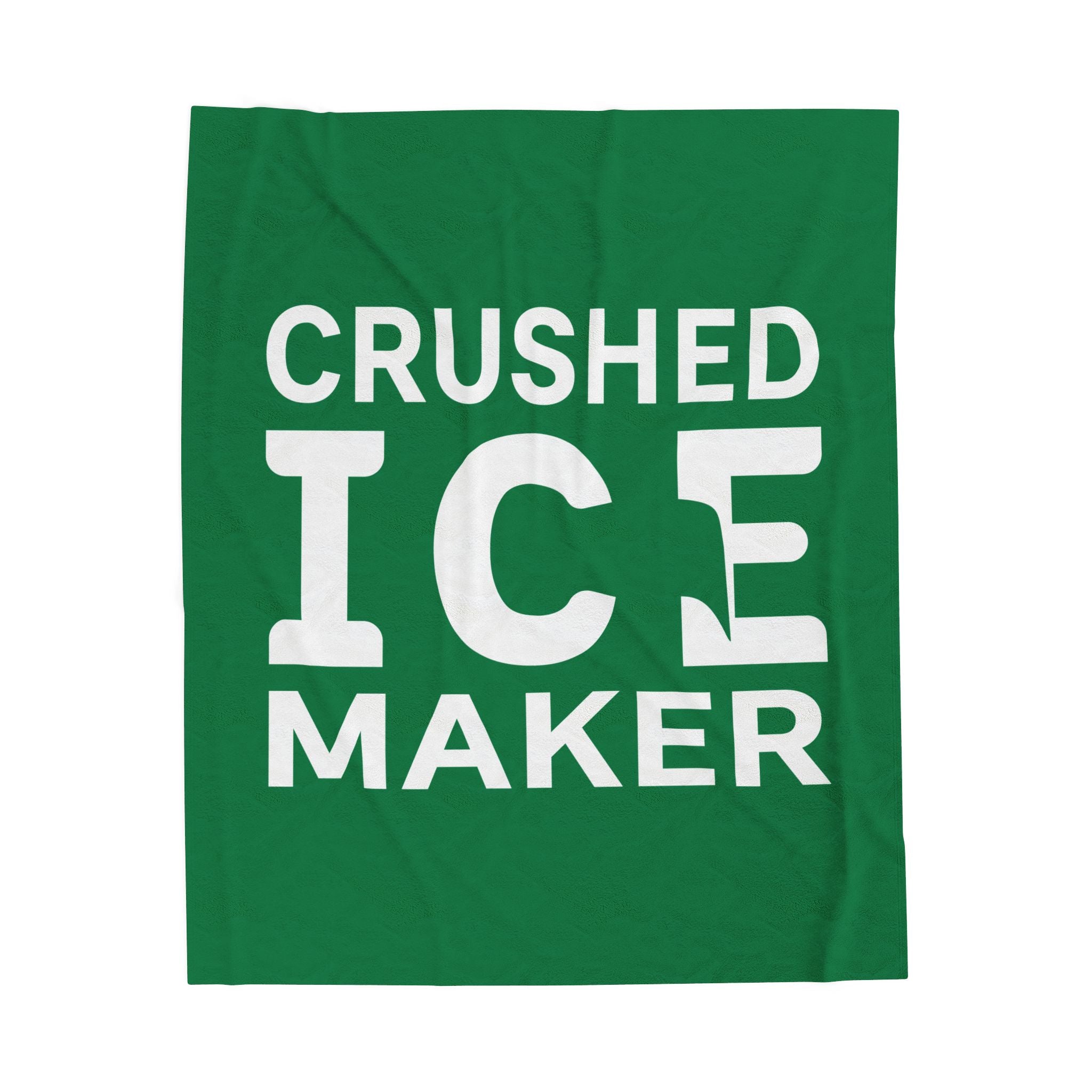 "Crushed Ice Maker" Velveteen Plush Blanket