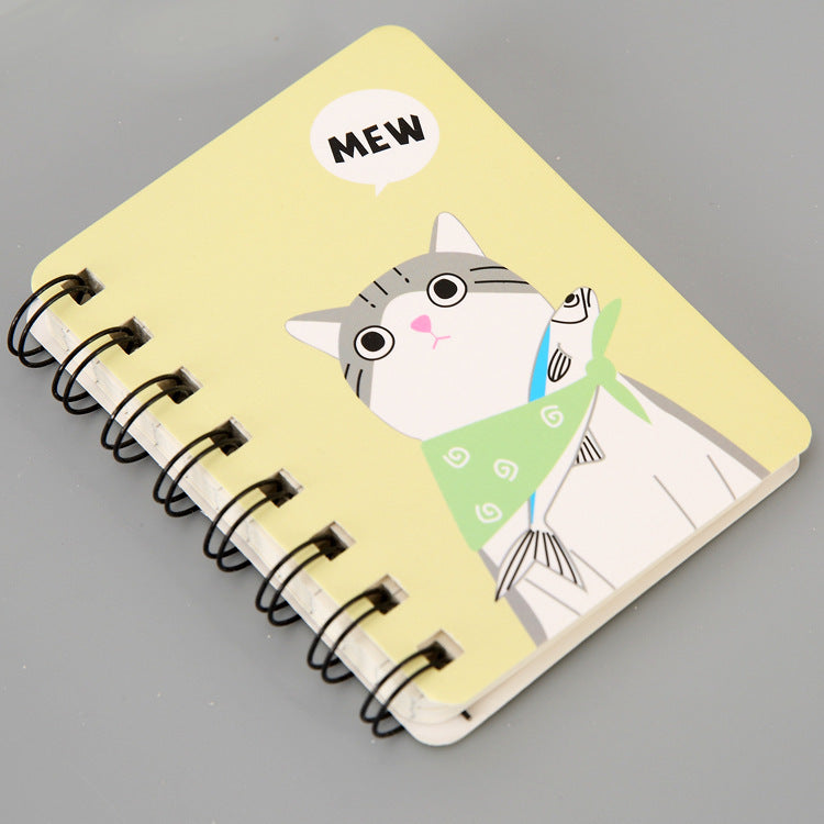 Kawaii Cartoon Cat Small Coil Notebook