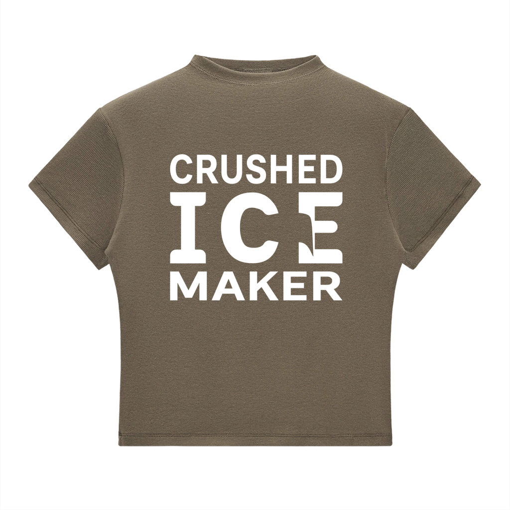 "Crushed Ice Maker" Essential Mock Neck T - Slim Fit