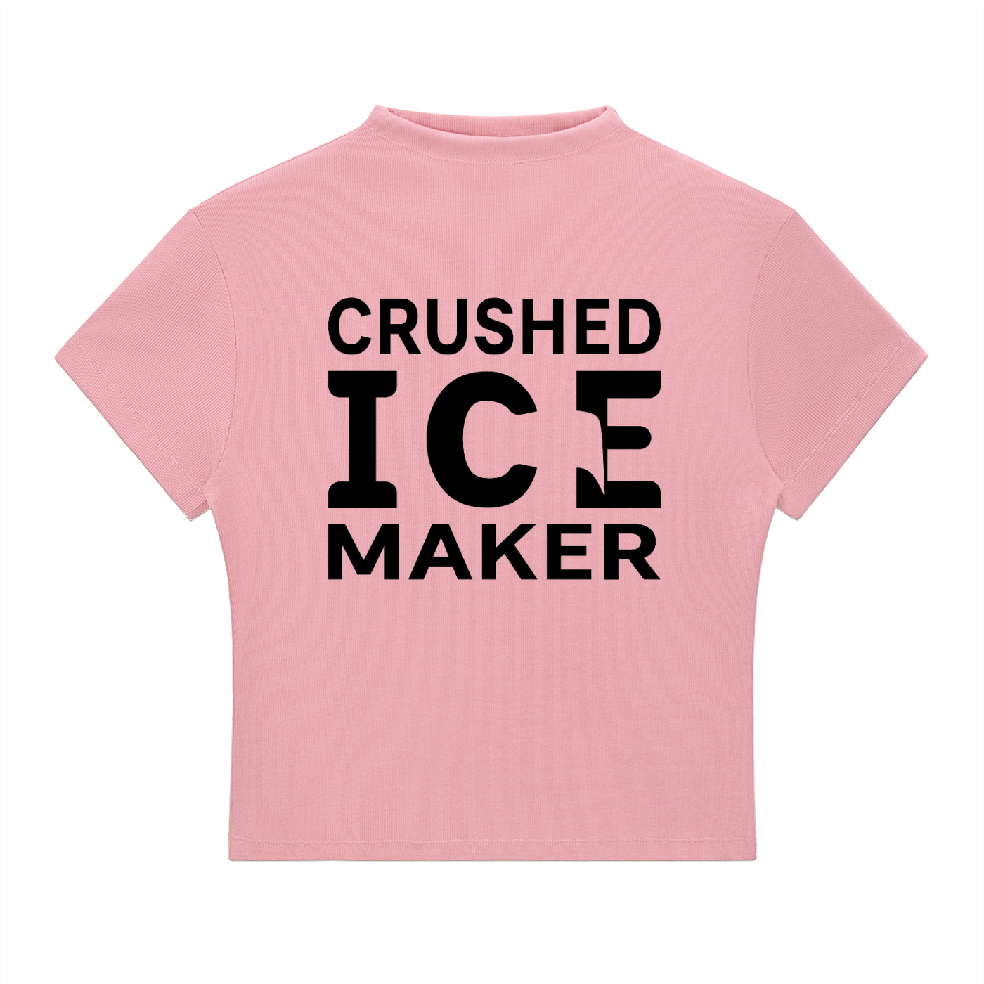 "Crushed Ice Maker" Essential Mock Neck T - Slim Fit