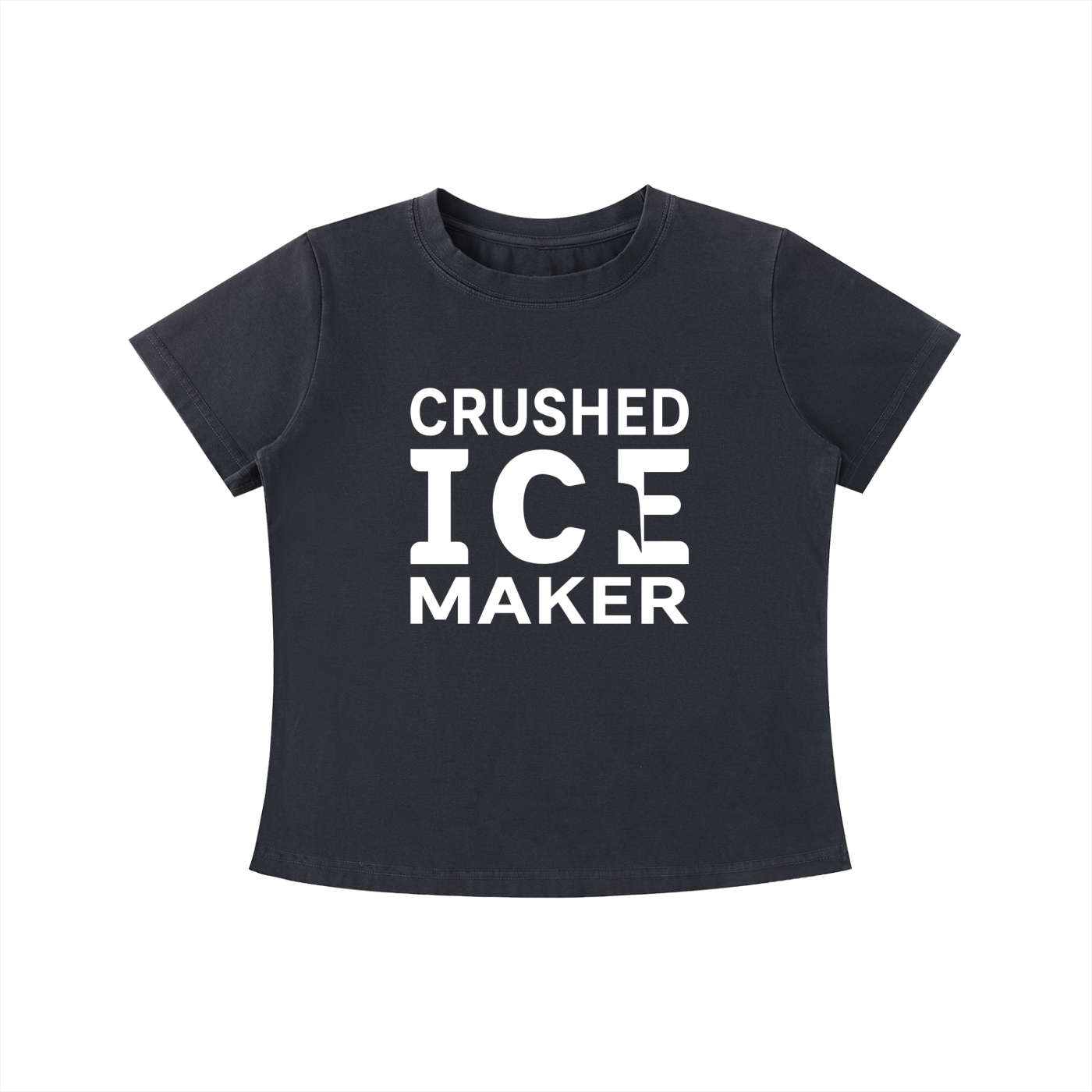 "Crushed Ice Maker" Vintage Wash Slim Fit T