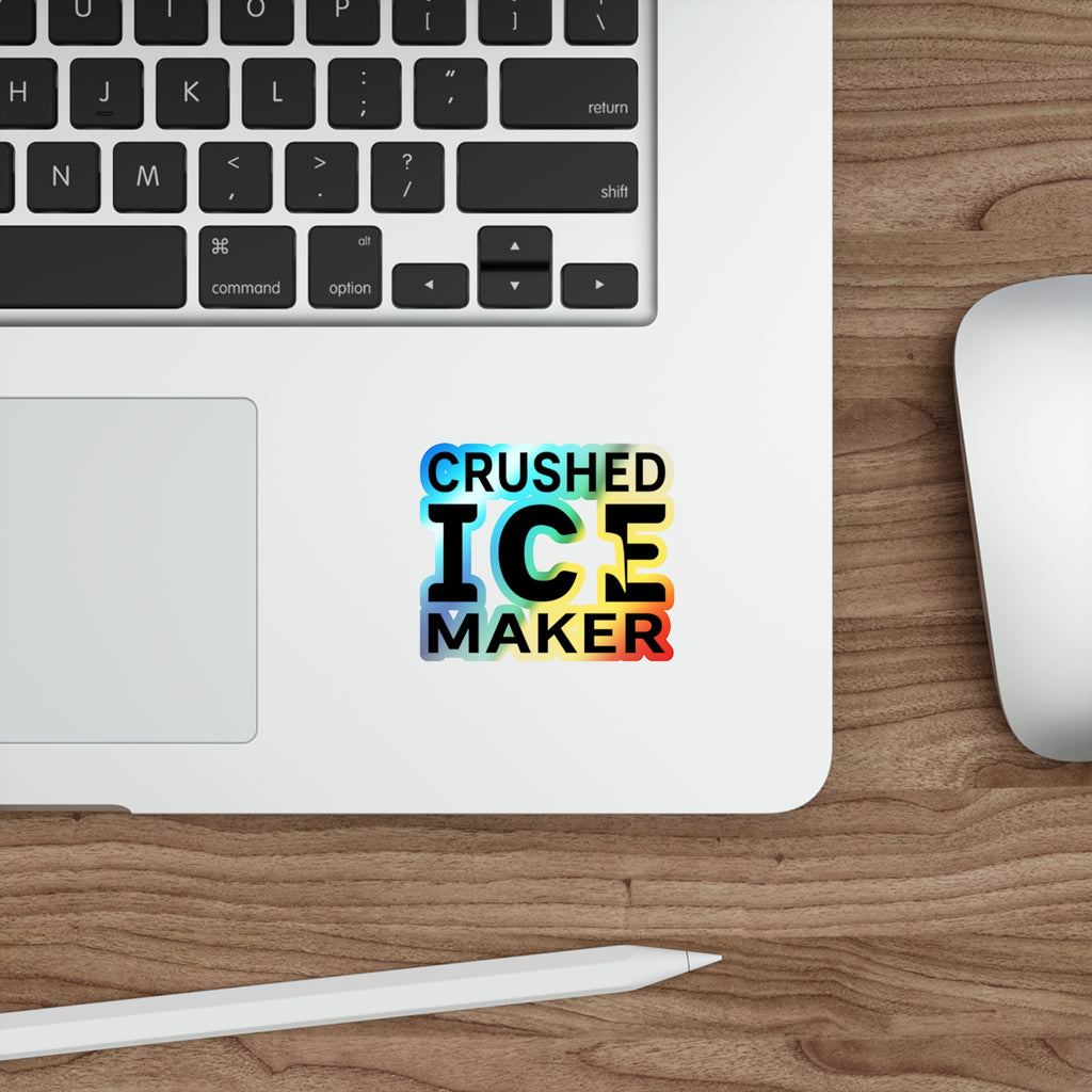 "Crushed Ice Maker" Holographic Die-cut Sticker