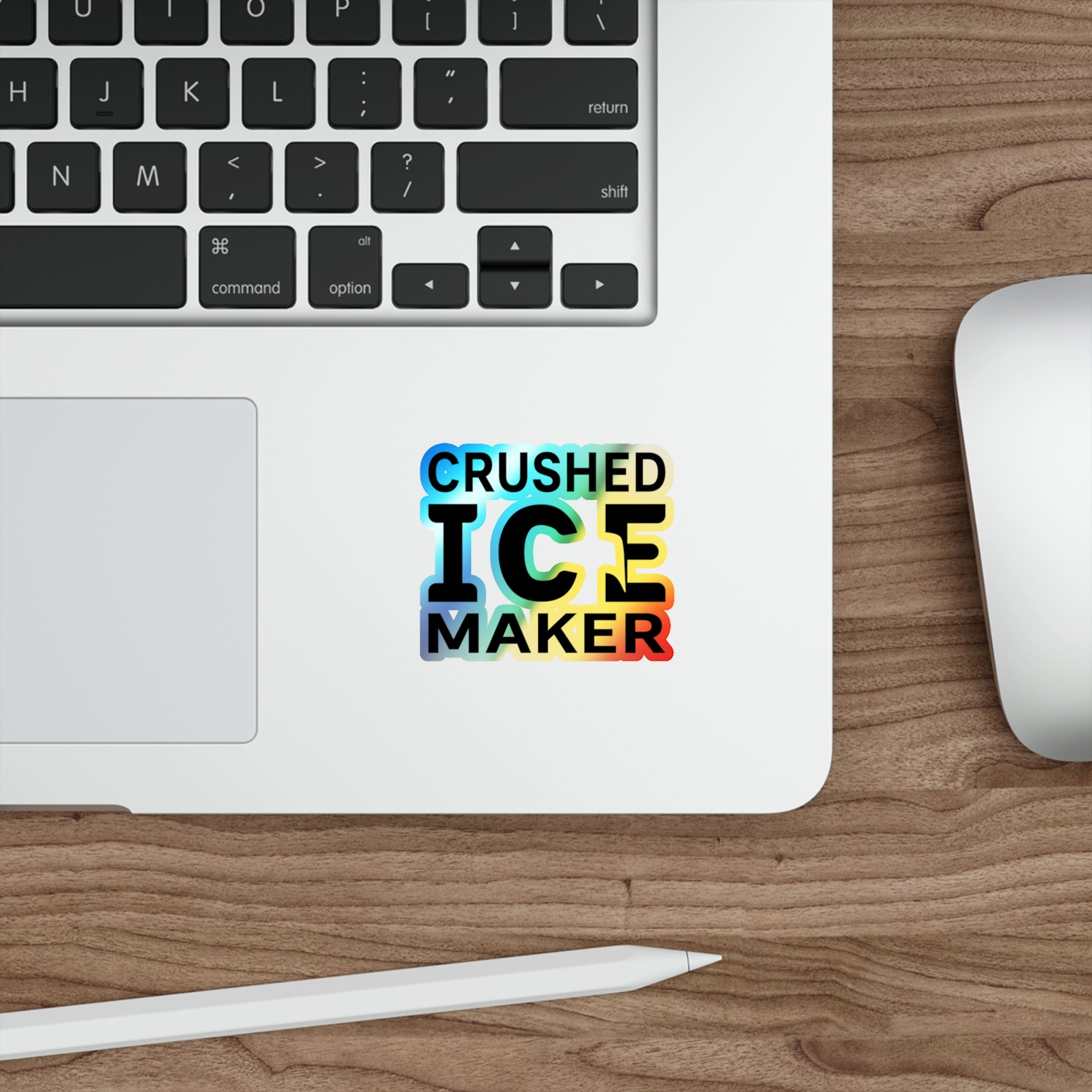 "Crushed Ice Maker" Holographic Die-cut Sticker