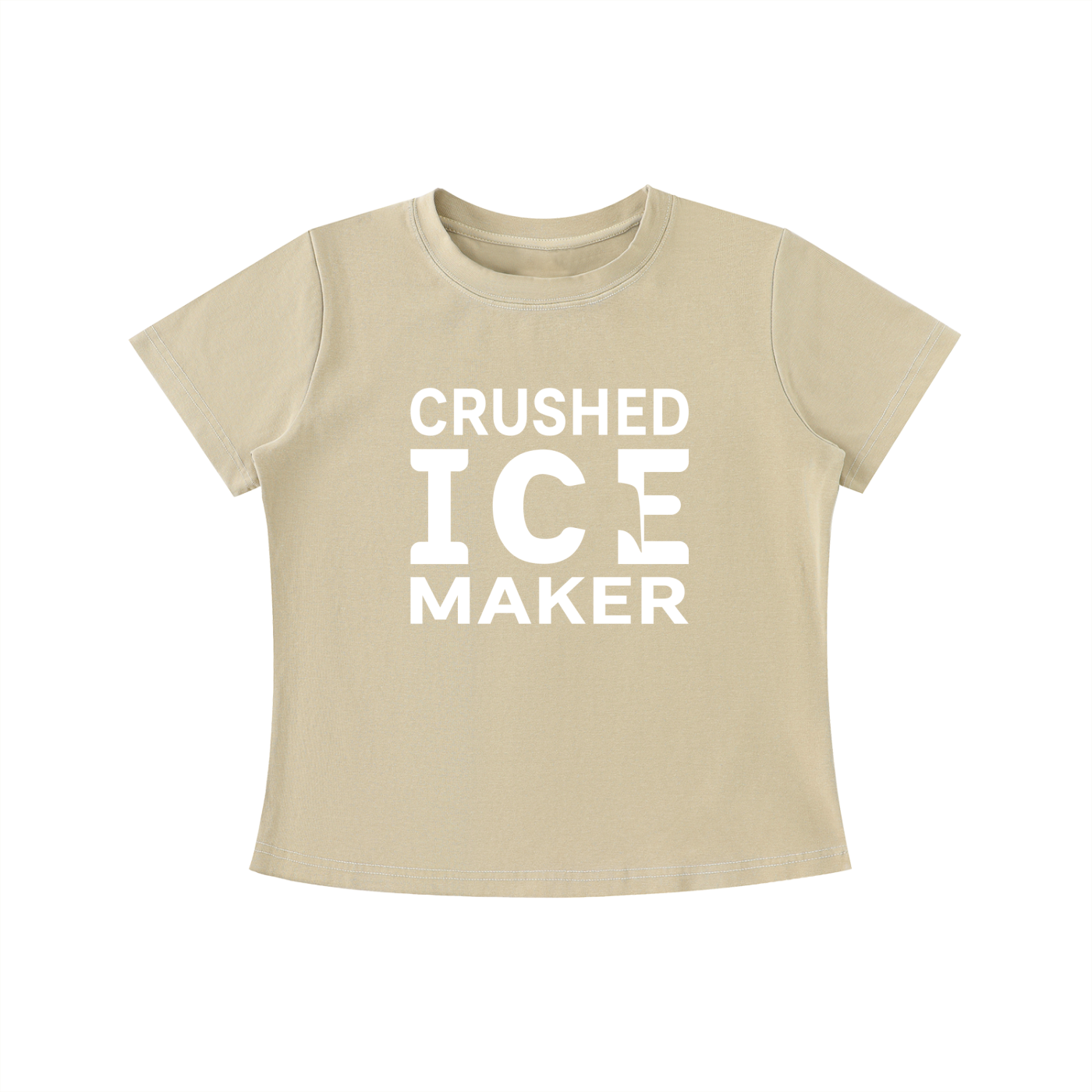 "Crushed Ice Maker" Vintage Wash Slim Fit T