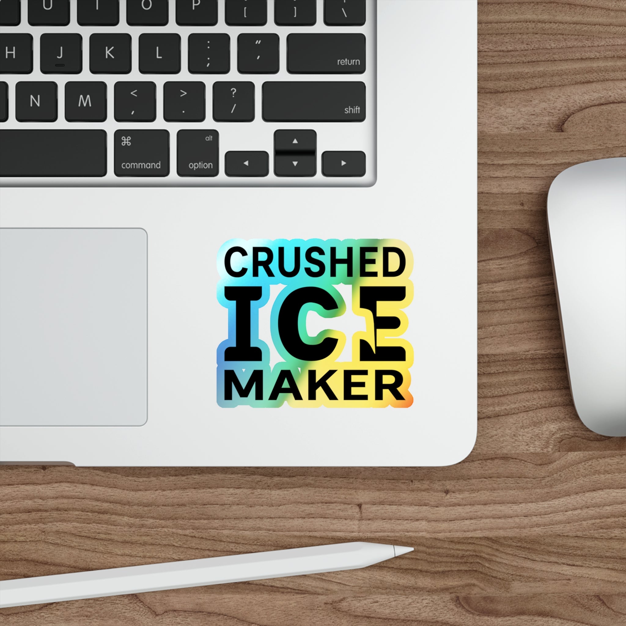 "Crushed Ice Maker" Holographic Die-cut Sticker