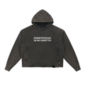 "Parenthood Is So Ghetto" Vintage Washed Frayed-Hem Hoodie