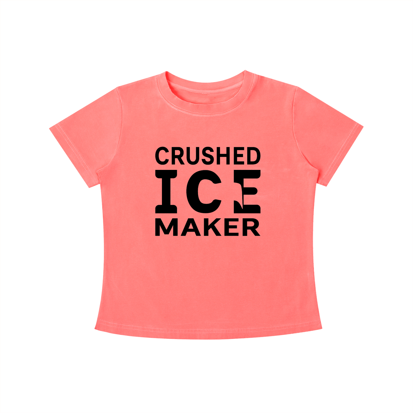 "Crushed Ice Maker" Vintage Wash Slim Fit T