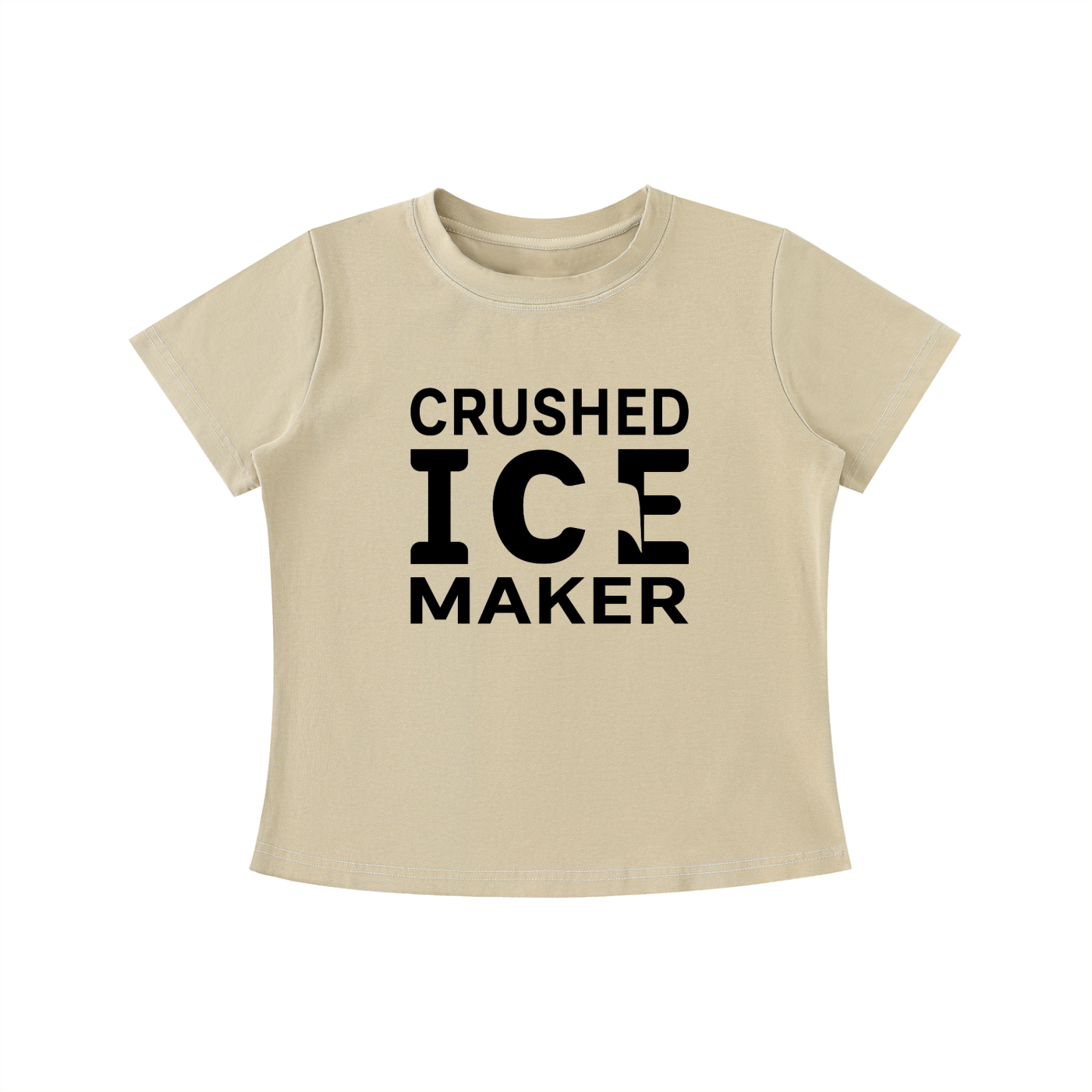 "Crushed Ice Maker" Vintage Wash Slim Fit T