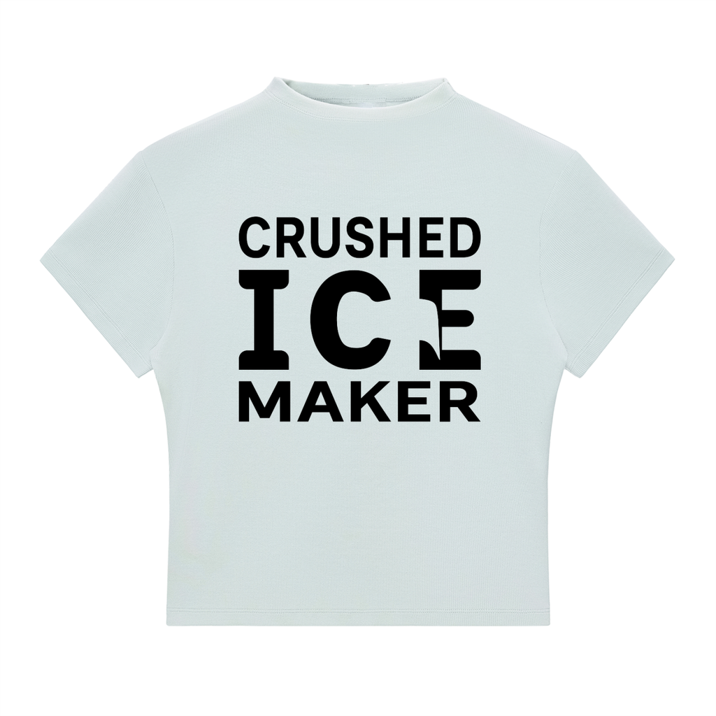 "Crushed Ice Maker" Essential Mock Neck T - Slim Fit