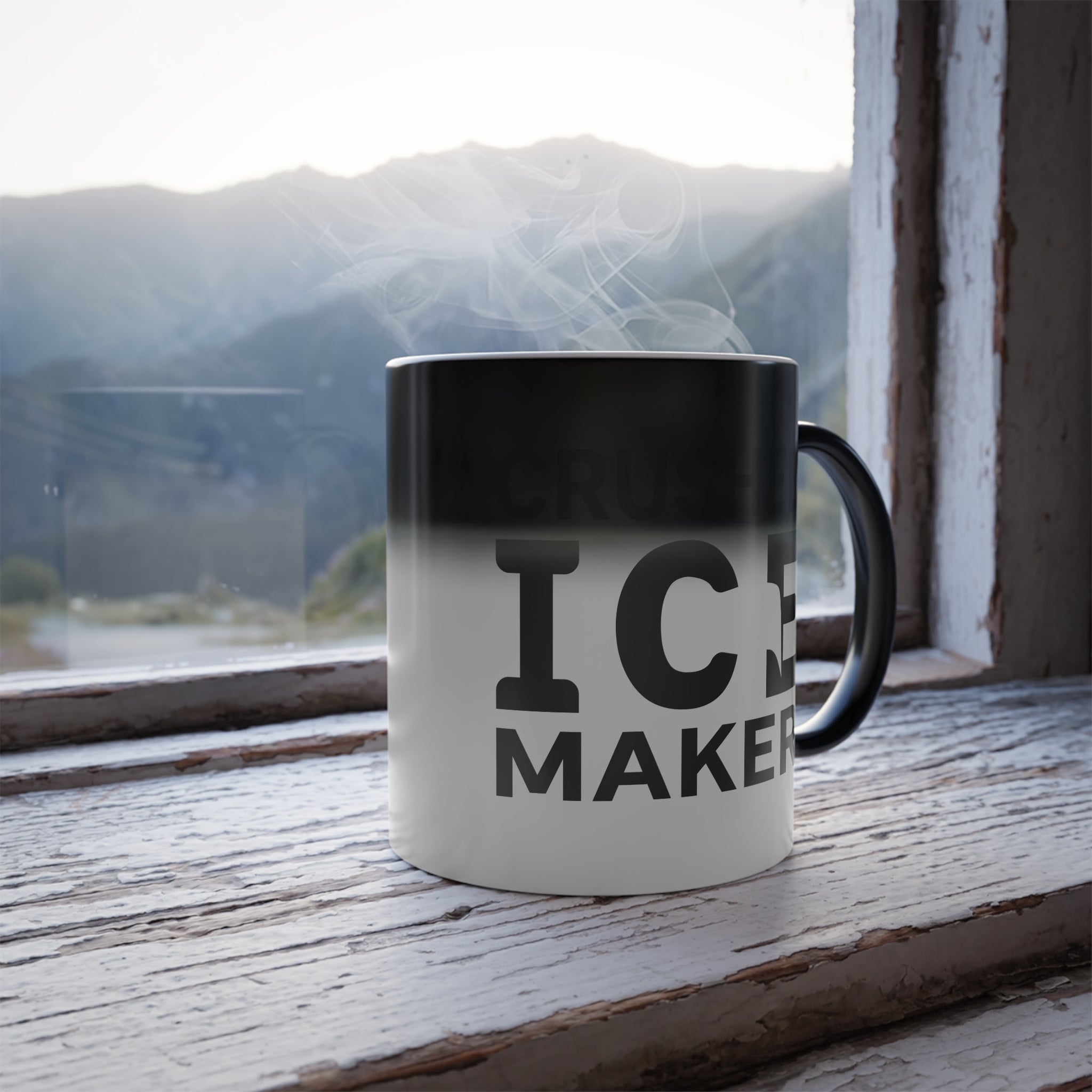 "Crushed Ice Maker" Heat-Reactive Color Morphing Mug, 11oz