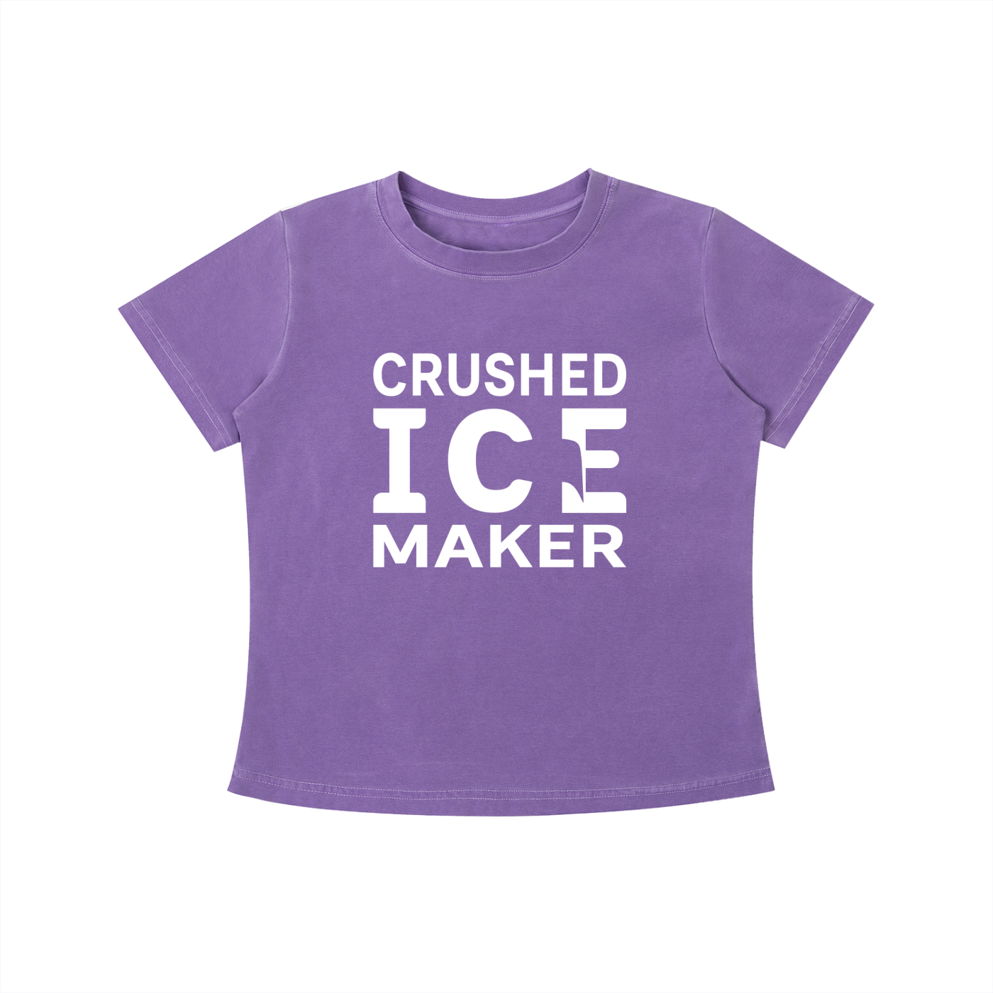 "Crushed Ice Maker" Vintage Wash Slim Fit T