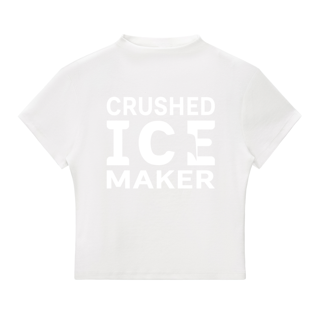 "Crushed Ice Maker" Essential Mock Neck T - Slim Fit