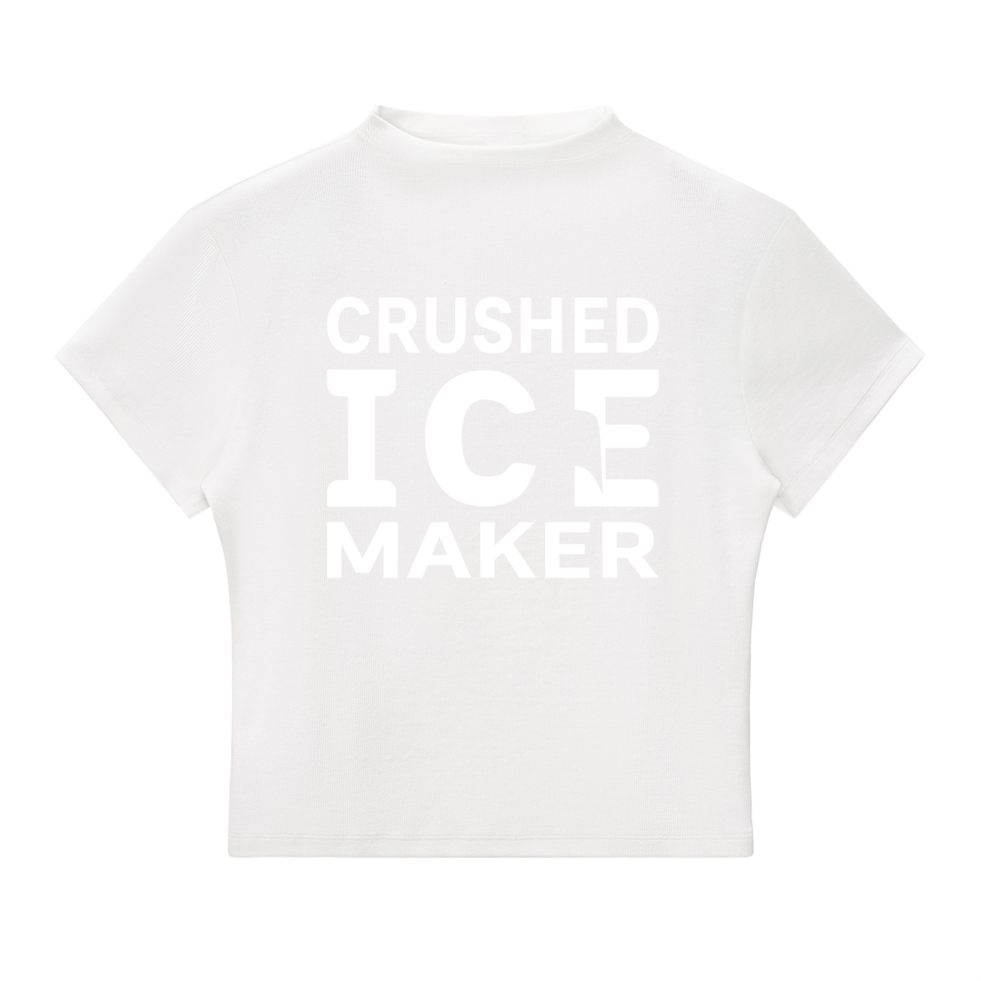 "Crushed Ice Maker" Essential Mock Neck T - Slim Fit