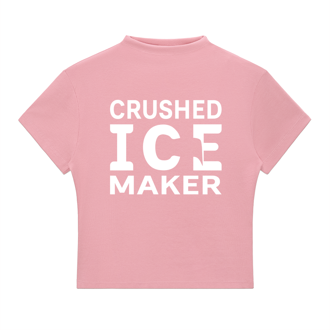 "Crushed Ice Maker" Essential Mock Neck T - Slim Fit