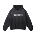 "Raising Kids Is So Ghetto" Heavyweight Sunfade Oversized Hoodie