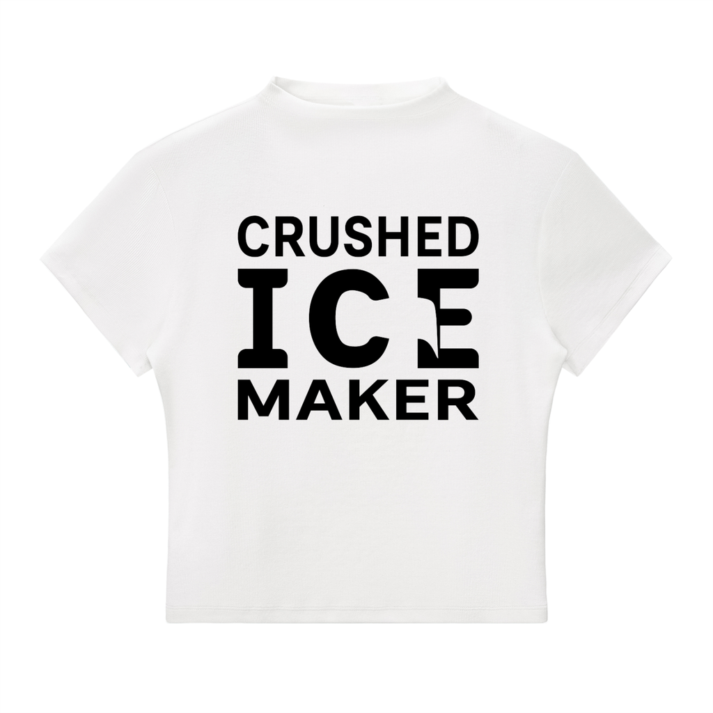 "Crushed Ice Maker" Essential Mock Neck T - Slim Fit