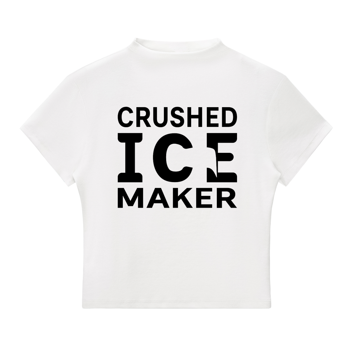 "Crushed Ice Maker" Essential Mock Neck T - Slim Fit
