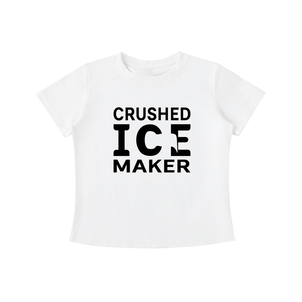 "Crushed Ice Maker" Vintage Wash Slim Fit T