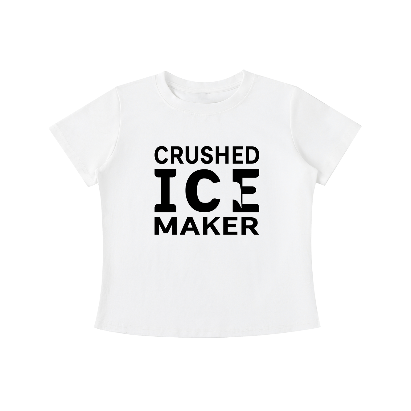 "Crushed Ice Maker" Vintage Wash Slim Fit T