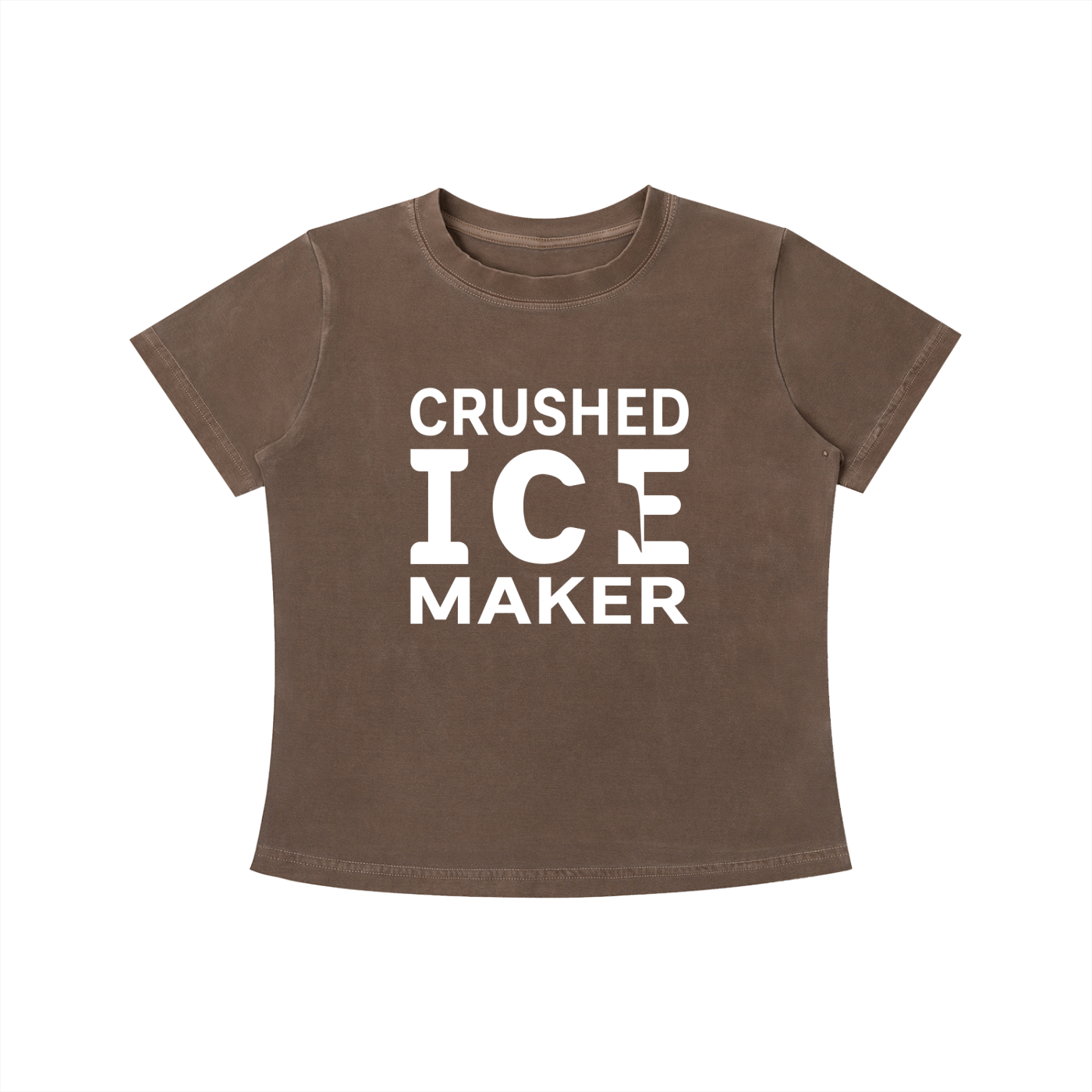 "Crushed Ice Maker" Vintage Wash Slim Fit T