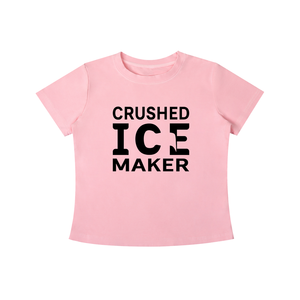 "Crushed Ice Maker" Vintage Wash Slim Fit T