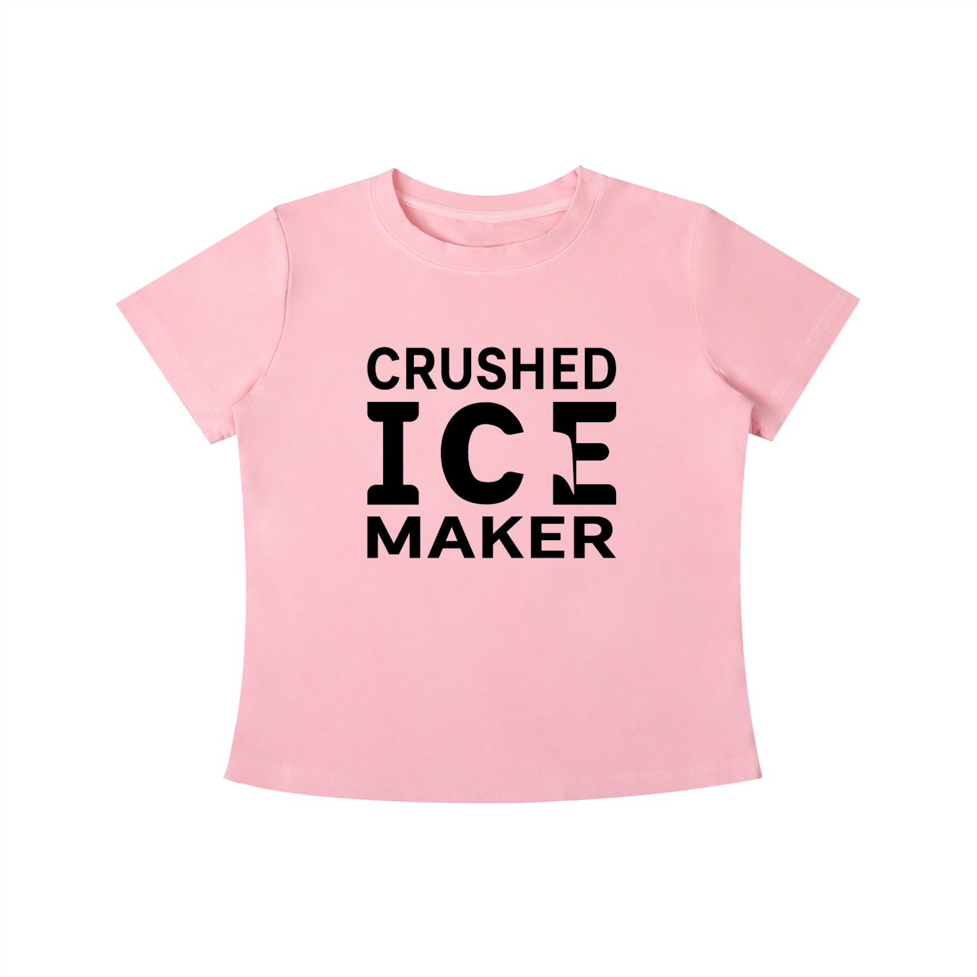 "Crushed Ice Maker" Vintage Wash Slim Fit T