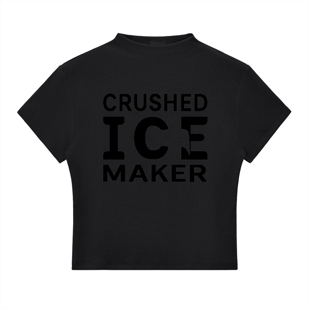 "Crushed Ice Maker" Essential Mock Neck T - Slim Fit