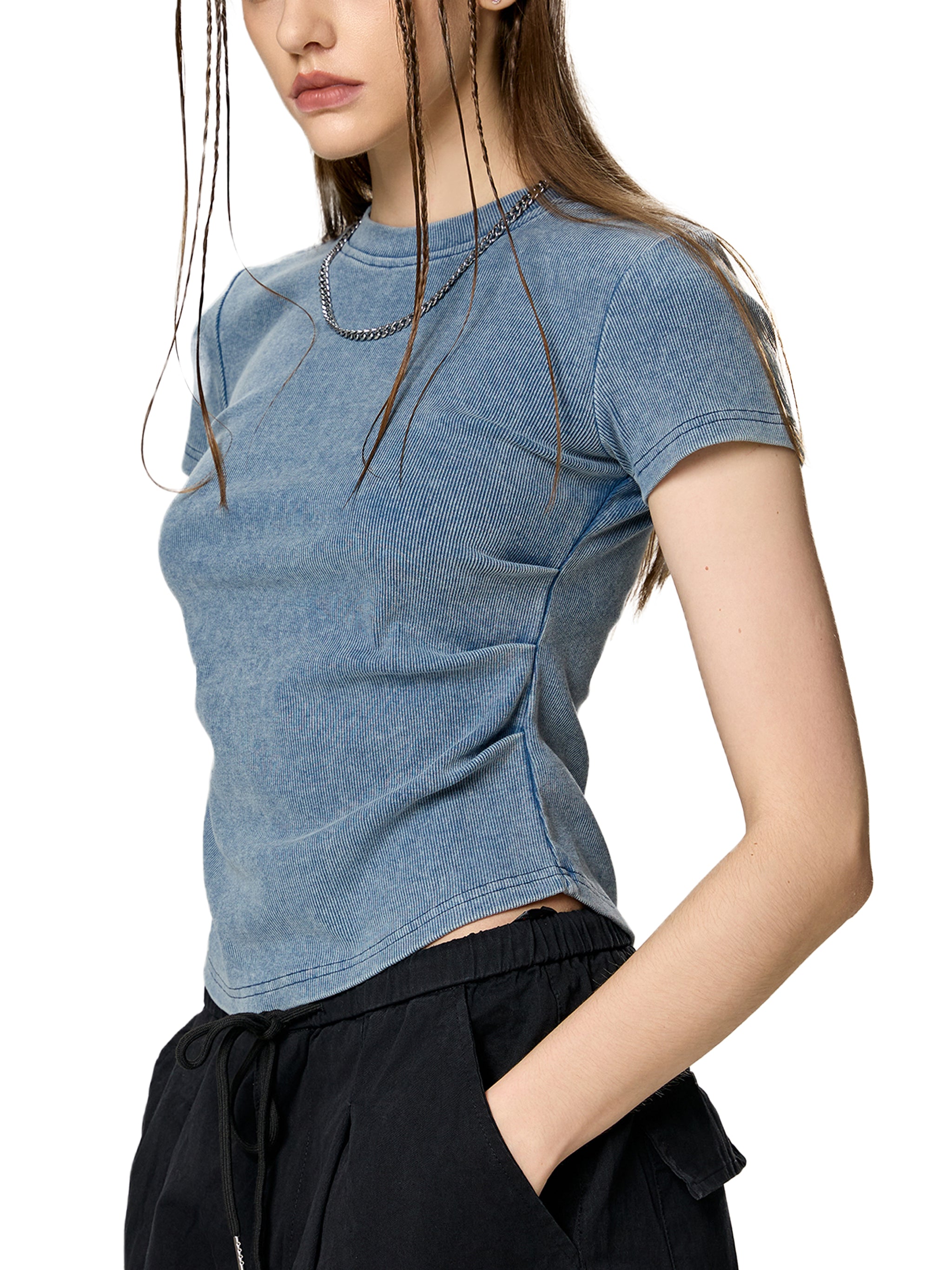 "Raising Kids Is So Ghetto" Vintage Washed Bodycon Cotton T