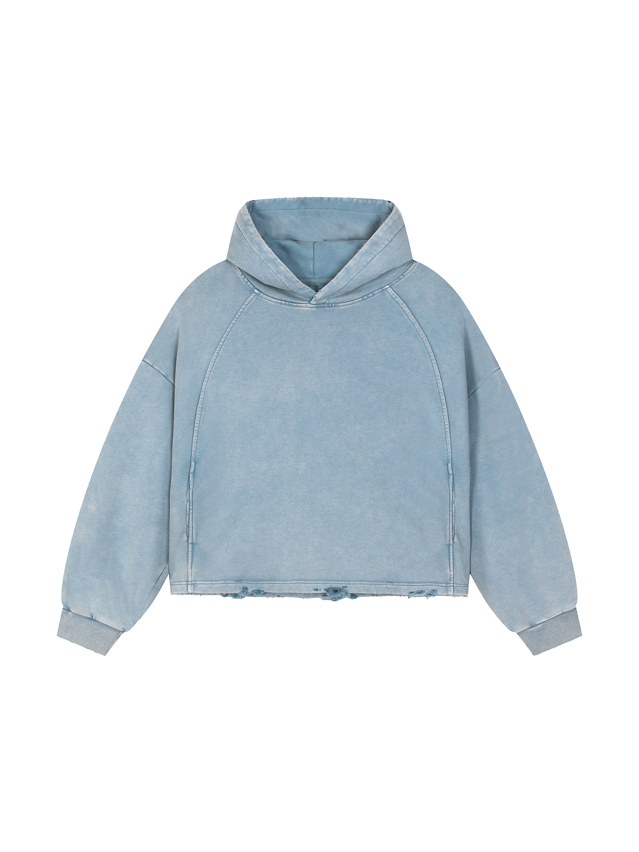 "Parenthood Is So Ghetto" Vintage Washed Frayed-Hem Hoodie
