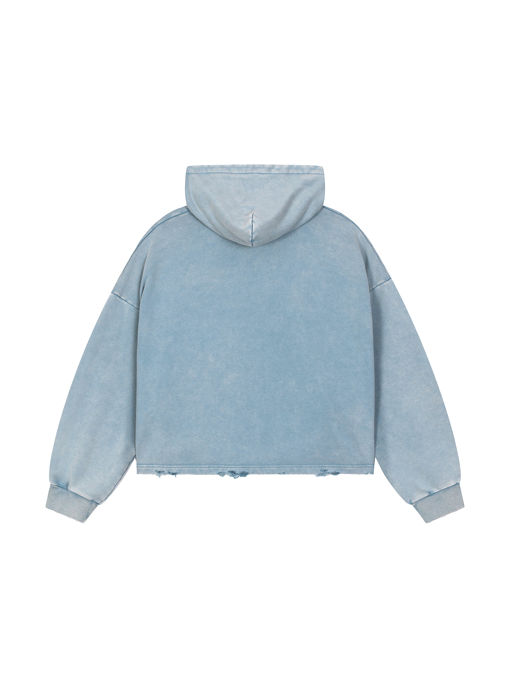"Raising Kids Is So Ghetto" Vintage Washed Frayed-Hem Hoodie