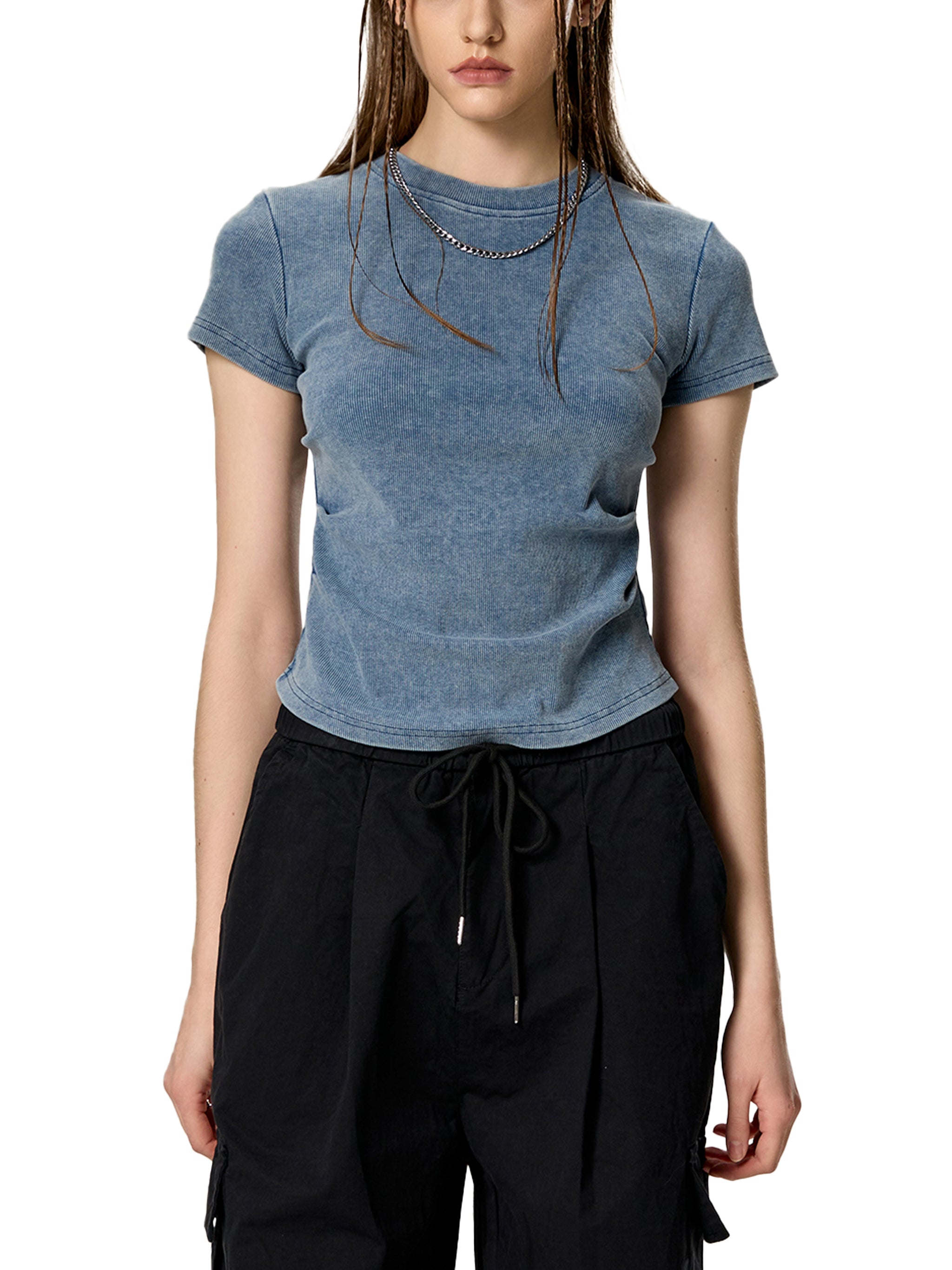 "Raising Kids Is So Ghetto" Vintage Washed Bodycon Cotton T